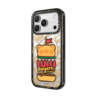 ORIGINAL TASTY BURGERS BY LULU THE PIGGY | iPhone 17 Pro Max / Impact Case MagSafe Compatible / Black | Image 2