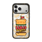 ORIGINAL TASTY BURGERS BY LULU THE PIGGY | iPhone 17 Pro Max / Impact Case MagSafe Compatible / Black | Image 1