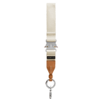 2-in-1 Utility Lanyard with Leather Earbuds - Ecru/tan - AirPods Pro