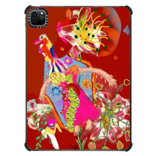 redparrotwoman iPad | iPad Pro 11-inch (3rd/4th gen) / iPad Impact Case / Black | Image 1