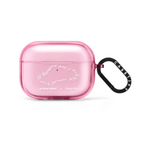 Alisha Marie Therapist Airpod Case | AirPods Pro 2 / Earbuds Impact Case / Pink Fizz | Image 1