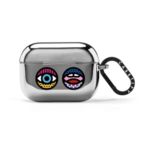 Eyeconic AirPods by Craig & Karl | AirPods Pro 2 / Earbuds Mirror Case / Silver | Image 1