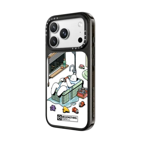 MR.DONOTHING-BATH TUB | iPhone 18 Pro Max / Impact Case MagSafe Compatible - Glossy / Glossy Black | Image 2