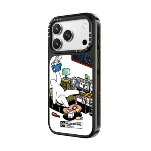 MR.DONOTHING-WORK FROM HOME | iPhone 18 Pro Max / Impact Case MagSafe Compatible - Glossy / Glossy Black | Image 2