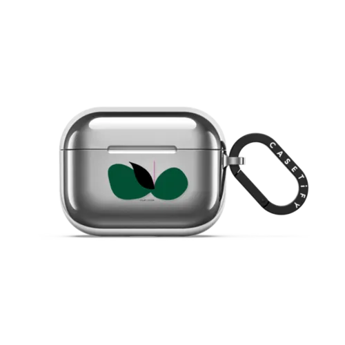 APPLEFLY_GREEN | AirPods Pro 3 / Earbuds Mirror Case / Silver | Image 1