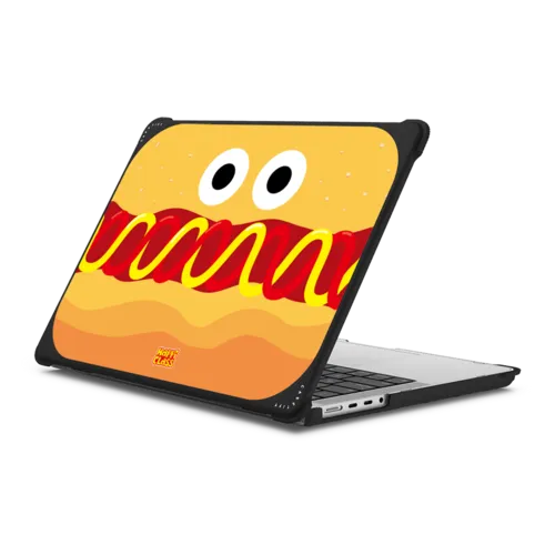 Hotdog Mac | MacBook Pro 14-inch (M1 - M5) / MacBook Bounce Case / Black | Image 1
