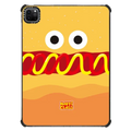 Burger Face | iPad Pro 11-inch (3rd/4th gen) / iPad Impact Case / Black | Image 1