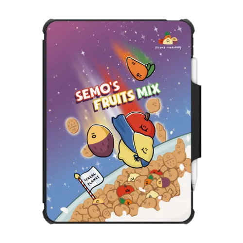 fruits mix by second morning | iPad Pro 11-inch (3rd/4th gen) / iPad Impact Folio Case / Black | Image 1