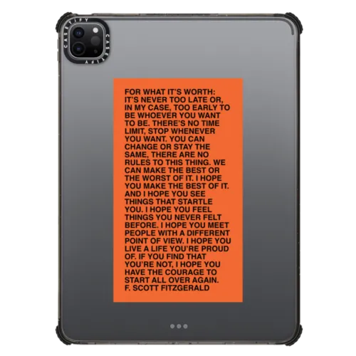 For What It's Worth iPad Case by Quotes by Christie | iPad Pro 11-inch (3rd/4th gen) / iPad Impact Case / Black | Image 1