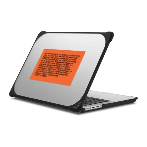 For What It's Worth Computer Case by Quotes by Christie | MacBook Pro 14-inch (M1 - M5) / MacBook Bounce Case / Black | Image 1