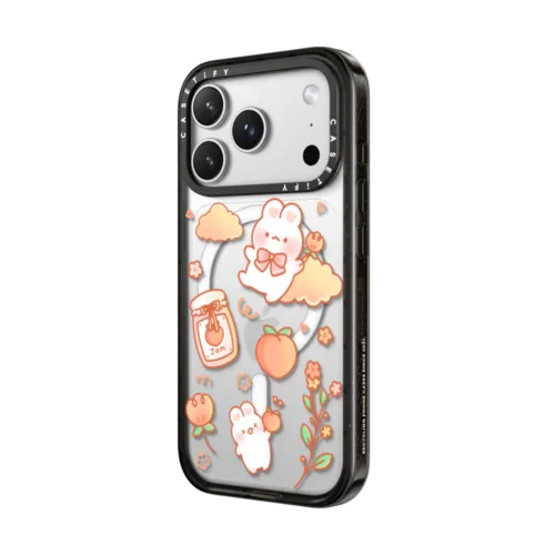 Peach Puffie ny Creampuffs | iPhone 17 Pro Max / Impact Case MagSafe Compatible / Black | Image 2