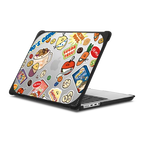 semo cereal pattern by second morning | MacBook Pro 14-inch (M1 - M5) / MacBook Bounce Case / Black | Image 1