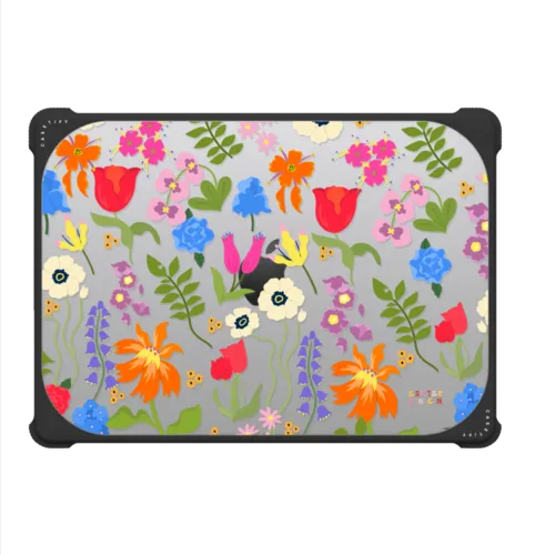 Floral MacBook by Eszter Chen | MacBook Pro 14-inch (M1 - M5) / MacBook Bounce Case / Black | Image 2