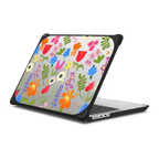 Floral MacBook by Eszter Chen | MacBook Pro 14-inch (M1 - M5) / MacBook Bounce Case / Black | Image 1