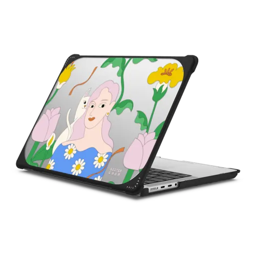 Garden MacBook by Eszter Chen | MacBook Pro 14-inch (M1 - M5) / MacBook Bounce Case / Black | Image 1