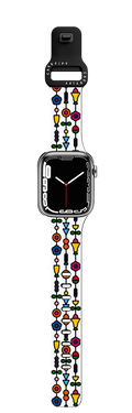 Heliotrope Watch Band (White) | Apple Watch Series 7-9 (45mm) / Impact Band / Black | Image 1