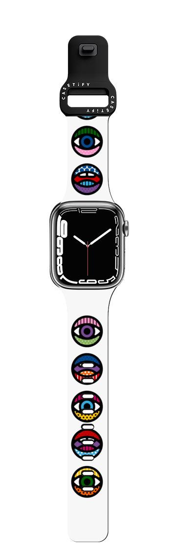 Eyeconic 2 Watch Band (White) | Apple Watch Series 7-9 (45mm) / Impact Band / Black | Image 1