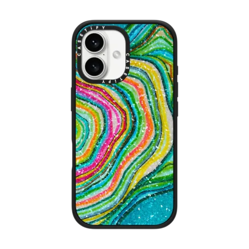 Lineation No. 74 by Ingrid Ching | iPhone 16 / Impact Case MagSafe Compatible / Matte Black | Image 1
