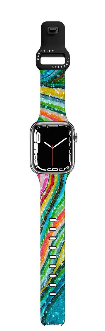 Lineation No. 74 by Ingrid Ching | Apple Watch Series 7-9 (45mm) / Impact Band / Black | Image 1