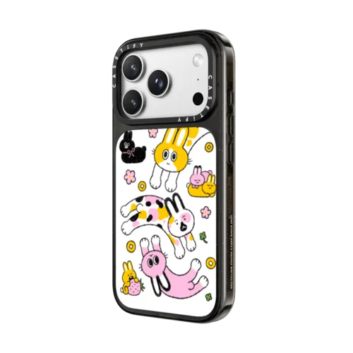BUNNIES BUNNIES BUNNIES By Minstudio | iPhone 18 Pro Max / Impact Case MagSafe Compatible - Glossy / Glossy Black | Image 2