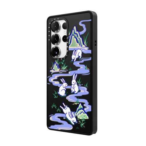 Water Rabbit by Georgina Leung | Galaxy S25 Ultra / Impact Magnetic Case / Matte Black | Image 2