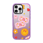Self Care Club! Phone Case | iPhone 16 Pro Max / Impact Case MagSafe Compatible / Glitter Purple | Image 1