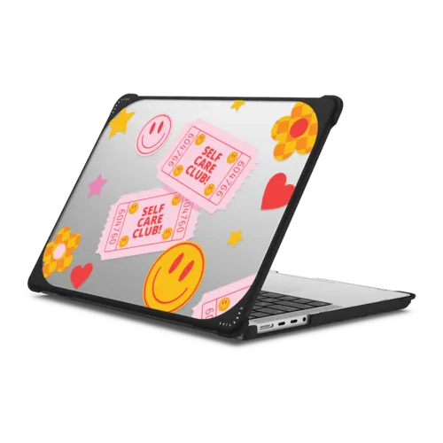 Self Care Club! MacBook Case | MacBook Pro 14-inch (M1 - M5) / MacBook Bounce Case / Black | Image 1