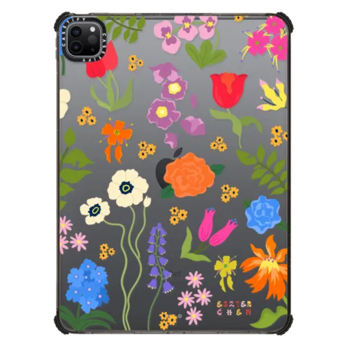 Floral iPad by Eszter Chen | iPad Pro 11-inch (3rd/4th gen) / iPad Impact Case / Black | Image 1