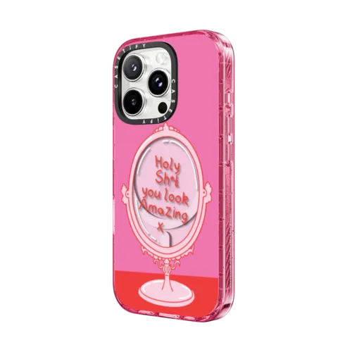 Holy Sh*t You Look Amazing Phone Case | iPhone 16 Pro Max / Impact Case MagSafe Compatible / Pink Fizz | Image 2