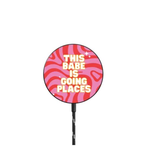 This Babe is Going Places Magnetic Wireless Charger |   / PowerThru Magnetic Wireless Charger MagSafe Compatible / Black | Image 1