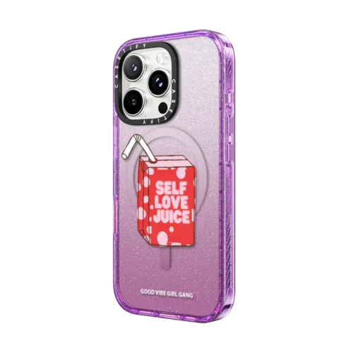 Self Love Juice | iPhone 16 Pro Max / Impact Case MagSafe Compatible / Glitter Purple | Image 2