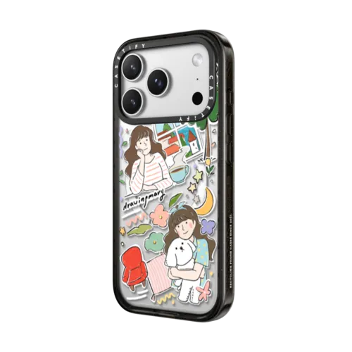 Merry Day by drawingmary | iPhone 17 Pro Max / Impact Case MagSafe Compatible / Black | Image 2