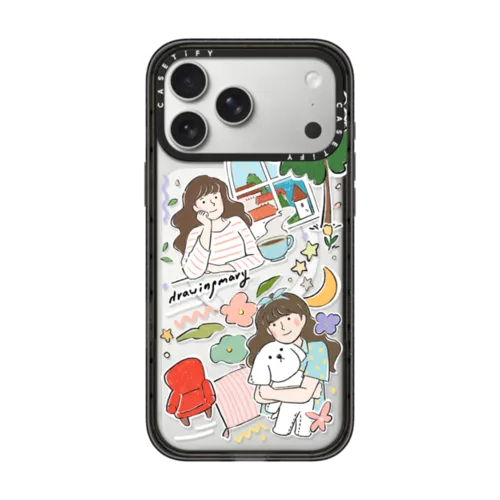 Merry Day by drawingmary | iPhone 17 Pro Max / Impact Case MagSafe Compatible / Black | Image 1