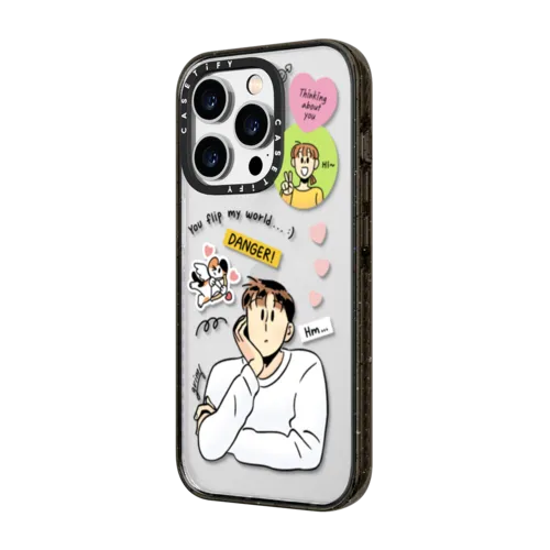 Grim B Thinking about Her Case | iPhone 14 Pro Max / Impact Case / Black | Image 2