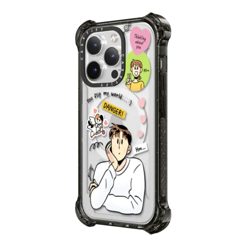 Grim B Thinking about Her Case | iPhone 14 Pro / Bounce Case MagSafe Compatible / Black | Image 2