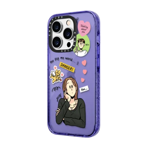 Grim B Thinking about Him Case | iPhone 14 Pro Max / Impact Case / Peri Purple | Image 2