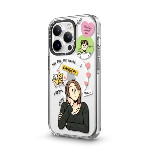 Grim B Thinking about Him Case | iPhone 14 Pro / Impact Clear Case MagSafe Compatible / Clear | Image 2