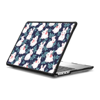 Cool bunnies (Navy) by Purringcatco | MacBook Pro 14-inch (M1 - M5) / MacBook Impact Case / Black | Image 1