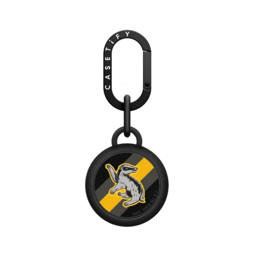 Hufflepuff Crest AirTag Holder | AirTag 2 / AirTag Holder / Licorice | Image 1