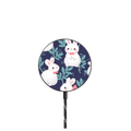 Cool Bunnies (Navy) by Purringcatco |   / PowerThru Magnetic Wireless Charger MagSafe Compatible / Black | Image 1