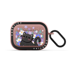 Cat in Flowers by Purringcatco | AirPods Pro 2 / Earbuds Bounce Case / Matte Dusty Rose | Image 1