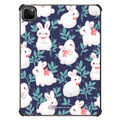 Cool Bunnies (Navy) by Purringcatco | iPad Pro 11-inch (3rd/4th gen) / iPad Impact Case / Black | Image 1