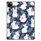 Cool Bunnies (Navy) by Purringcatco | iPad Pro 11-inch (3rd/4th gen) / iPad Impact Case / Black | Image 1