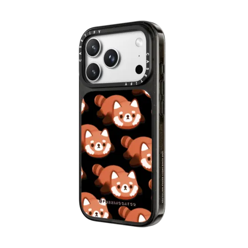 Red Panda by Purringcatco | iPhone 18 Pro Max / Impact Case MagSafe Compatible - Glossy / Glossy Black | Image 2