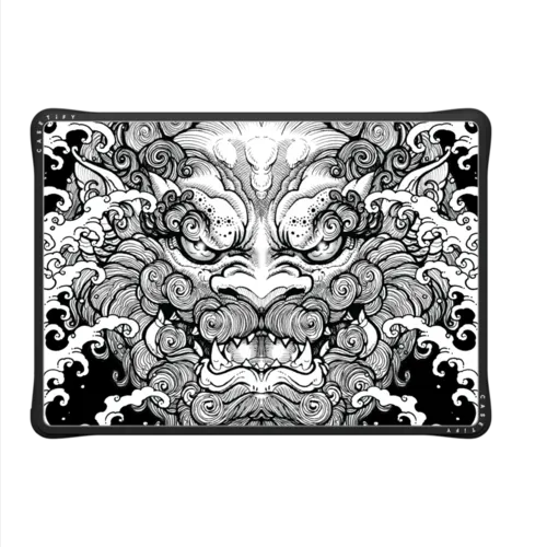Lucky Foo Dog by Gabe Shum | MacBook Pro 14-inch (M1 - M5) / MacBook Impact Case / Black | Image 2