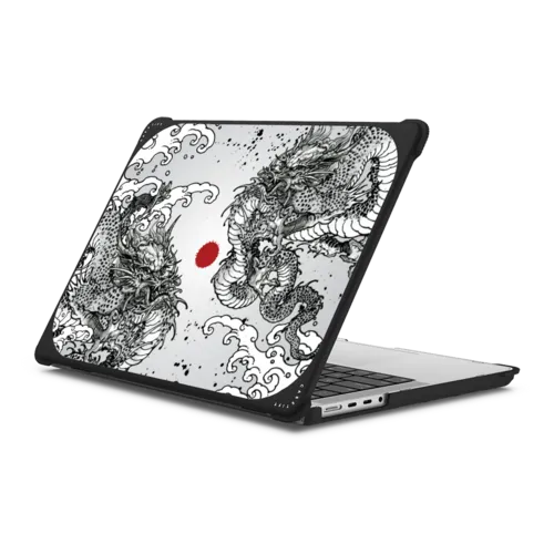 Power Dragon by Gabe Shum | MacBook Pro 14-inch (M1 - M5) / MacBook Bounce Case / Black | Image 1
