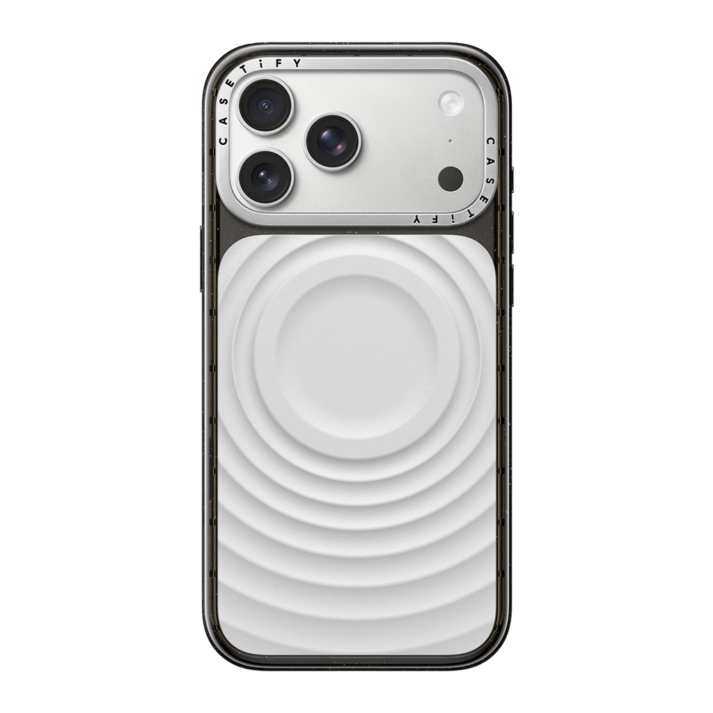 iPhone 18 Pro Max - Alloy Ripple Case - Silver on Glossy Black | Image 1
