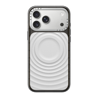 iPhone 18 Pro Max - Alloy Ripple Case - Silver on Glossy Black | Image 1
