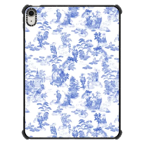 Moon Caravan Toile by Phannapast | iPad Air 11-inch (M2 - M4) / iPad Impact Case / Black | Image 1