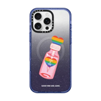 Love Is Love Phone Case | iPhone 16 Pro Max / Impact Case MagSafe Compatible / Glitter Indigo | Image 1